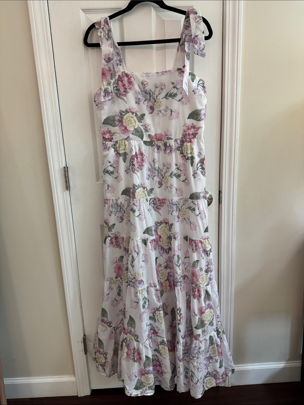 1. STATE Floral Tiered Maxi Dress Cotton Size Medium
